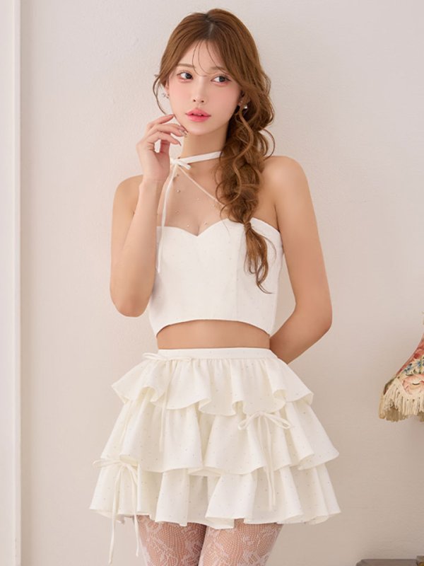 アイボリー　モデル：るりぴ 身長：165cm 着用サイズ：Sサイズ