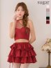 画像1: XSサイズあり【ROBE de FLEURS/ローブドフルール】ストーン/ ワンショルダー/ ティアード/ フリル/ ツーピース/ フレア/ ミニドレス/ キャバドレス[OF08] (1)