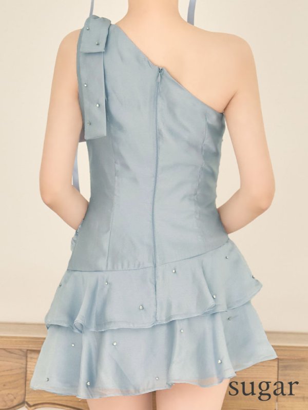 ブルーグレー　モデル：羽澄まり　身長：158cm　着用サイズ：Sサイズ