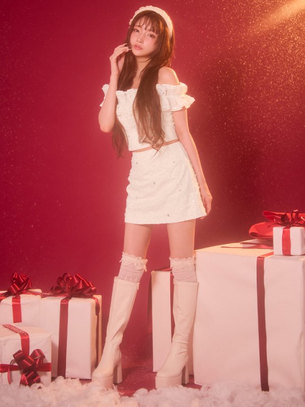 アイボリー　モデル：まみ　身長：161cm　着用サイズ：Sサイズ