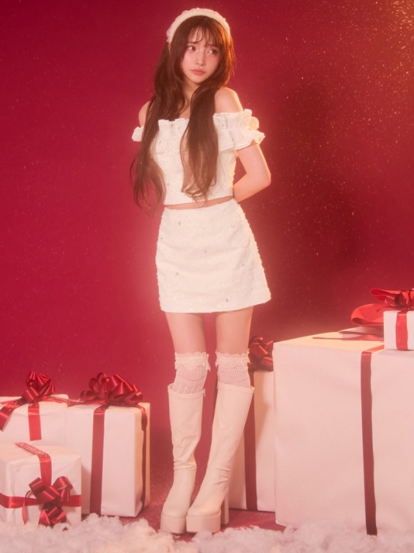 アイボリー　モデル：まみ　身長：161cm　着用サイズ：Sサイズ