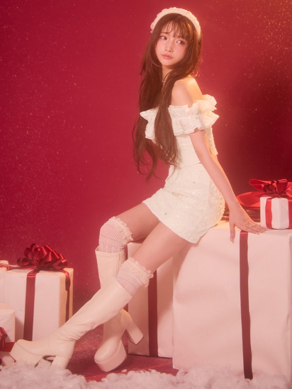 アイボリー　モデル：まみ　身長：161cm　着用サイズ：Sサイズ