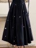 画像11: XSサイズあり【ROBE de FLEURS/ローブドフルール】サテン/ ビジュー/ フレア/ ミディアムドレス/ キャバドレス[OF2]