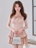 ピンクベージュ　モデル：羽澄まり　身長：158cm　着用サイズ：Sサイズ