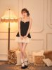 ブラックxアイボリー　モデル：羽澄まり　身長：158cm　着用サイズ：Sサイズ