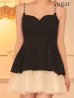 ブラックxアイボリー　モデル：羽澄まり　身長：158cm　着用サイズ：Sサイズ
