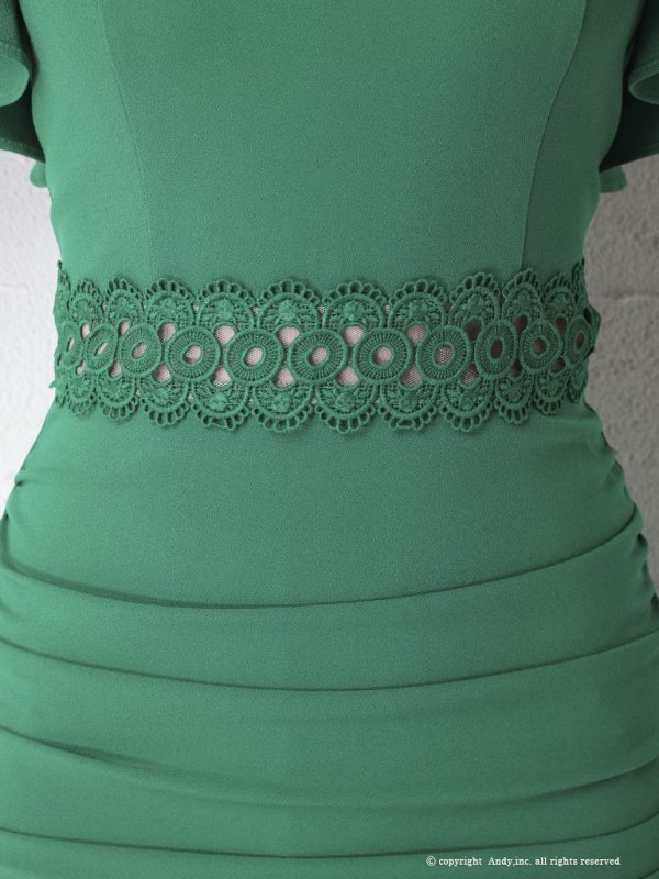 画像7: 【ANDY/アンディ】ワンカラー/ ノースリーブ/ フリル/ ドレープ/ バックリボン/ タイト/ ミニドレス/ キャバドレス[OF05]