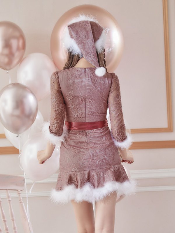 画像17: 【ノベルティ対象】【即日発送】ROBE de FLEURS Glossy x sugar コラボドレスサンタ【sugar nine サンタコス 5点セット】【S-Mサイズ/2カラー】【OF08】