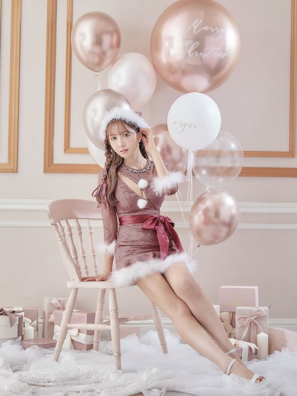 画像18: 【ノベルティ対象】【即日発送】ROBE de FLEURS Glossy x sugar コラボドレスサンタ【sugar nine サンタコス 5点セット】【S-Mサイズ/2カラー】【OF08】