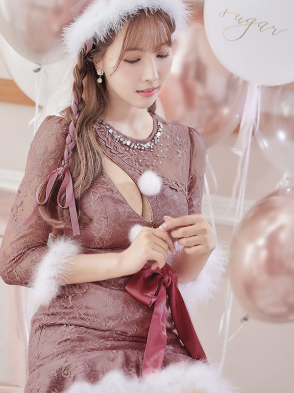 画像19: 【ノベルティ対象】【即日発送】ROBE de FLEURS Glossy x sugar コラボドレスサンタ【sugar nine サンタコス 5点セット】【S-Mサイズ/2カラー】【OF08】