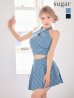 ブルー　モデル：如月れい　身長：156cm　着用サイズ：Sサイズ
