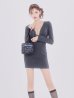 グレー　モデル：明日花キララ　身長：162cm 着用サイズ：Sサイズ