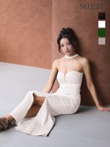 XSサイズあり【Glossy/グロッシー】チョーカーネック/ ジップ/ シアー/シンプル/ マーメイド/ ワンピース/ ロングドレス/ キャバドレスlong[OF08]