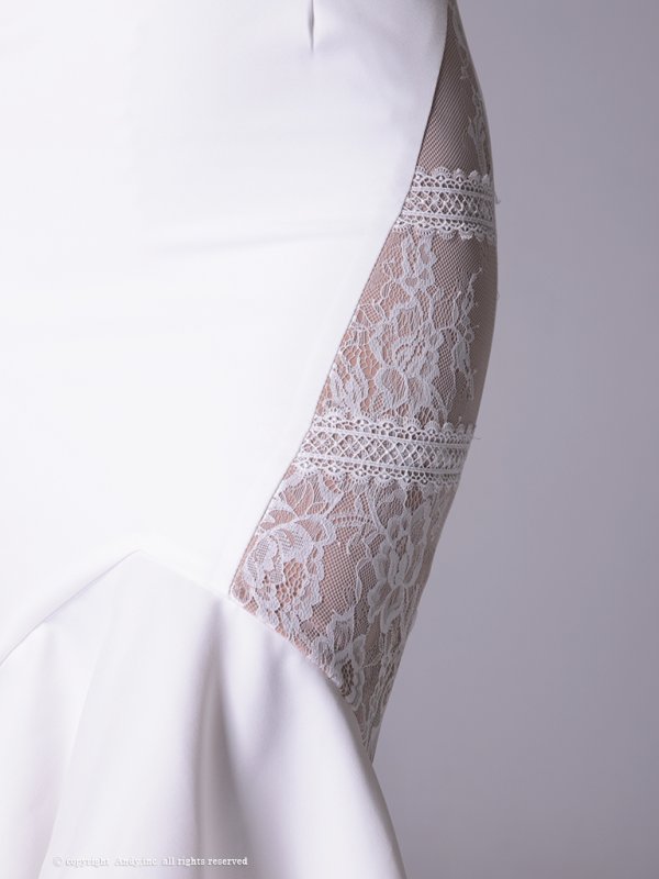 画像7: 【Andy GLAMOROUS/アンディグラマラス】マーメイド/ フリルデザイン/ レース/ ノースリーブ/ テールカット/ タイト/ ミディアム丈/ ミニドレス/ キャバドレス[OF05]