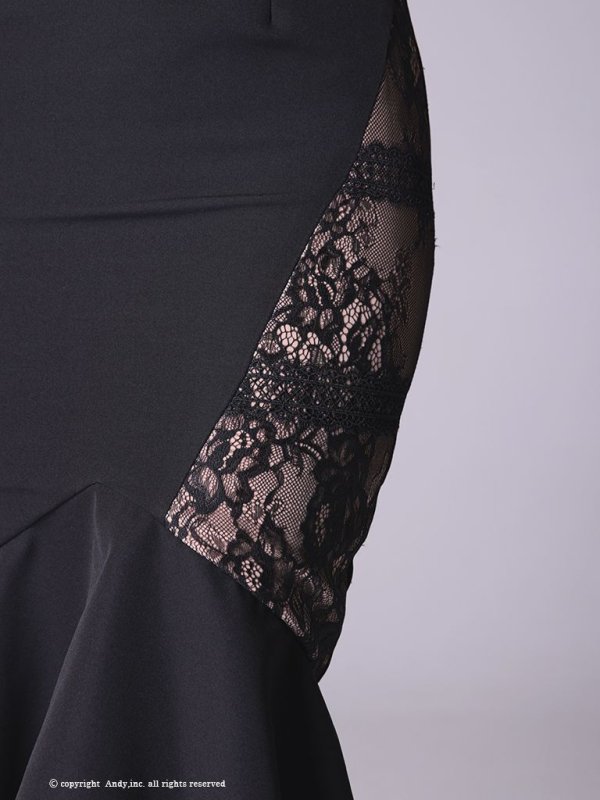 画像15: 【Andy GLAMOROUS/アンディグラマラス】マーメイド/ フリルデザイン/ レース/ ノースリーブ/ テールカット/ タイト/ ミディアム丈/ ミニドレス/ キャバドレス[OF05]