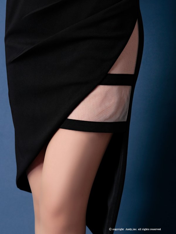 画像8: 【Miyu × GLAMOROUS by Andy COLLECTION】ワンカラー/ レース/ アシメスカート/ タイト/ ミニドレス / キャバドレス[FB03]