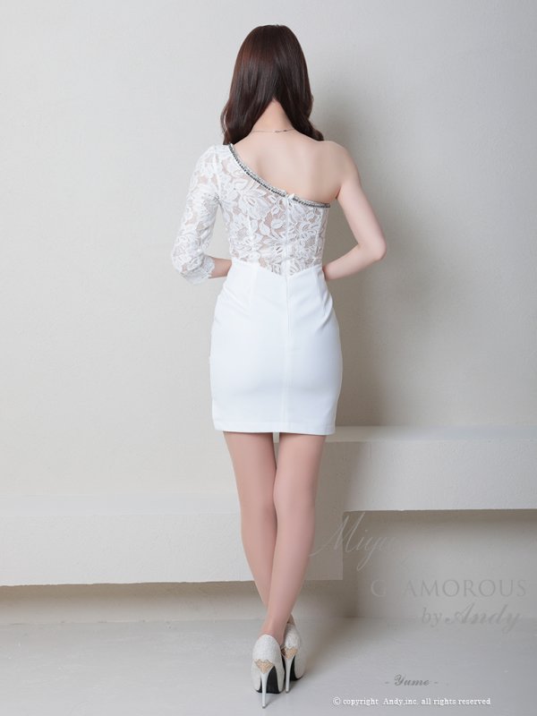 画像12: 【Miyu × GLAMOROUS by Andy 05 COLLECTION 05】ワンショル/ 七分袖/ 長袖/ 袖あり/ 変形スカート/ アシンメトリー/ 切り替え/ タイト/ ミニドレス/ キャバドレス[OF05]