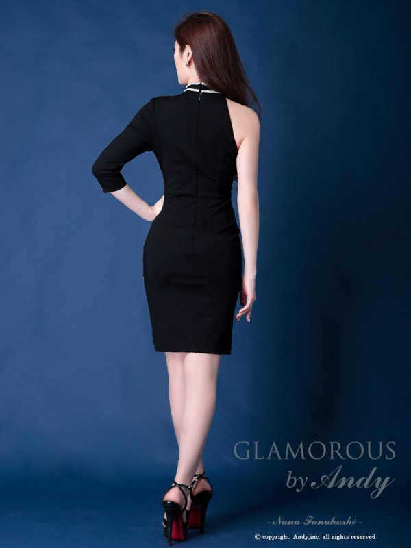 画像4: 【GLAMOROUS ANDY FASHION PRESS 01 COLLECTION 03】バイカラー/ ワンショル/ 袖あり/ タイトミニ/ ミニドレス/ キャバドレス[OF05]