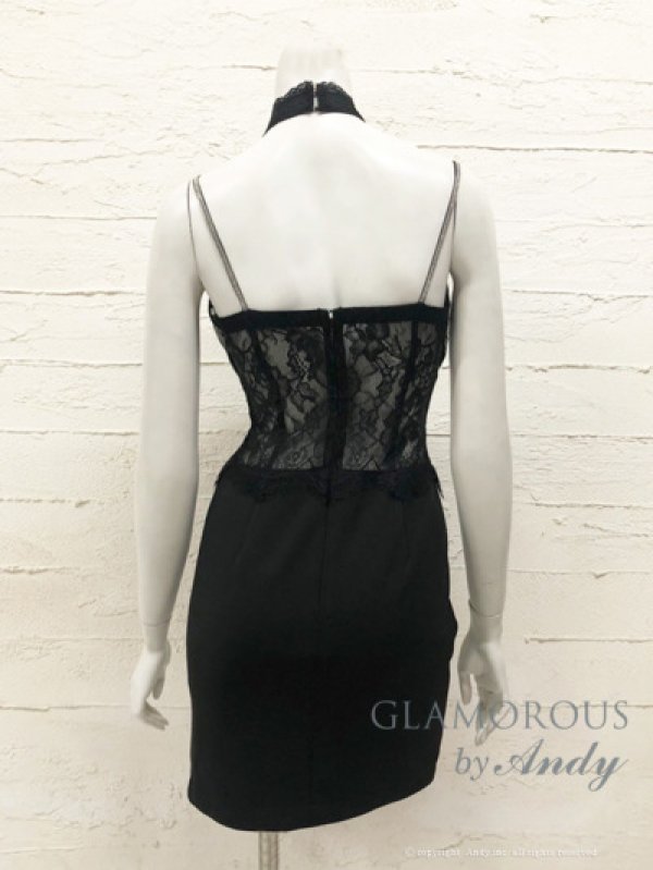 画像11: 【Andy GLAMOROUS/アンディグラマラス】アメスリ/ ホルターネック/ レース切り替え/ スリット/ タイト/ ミニドレス/ キャバドレス[OF05]