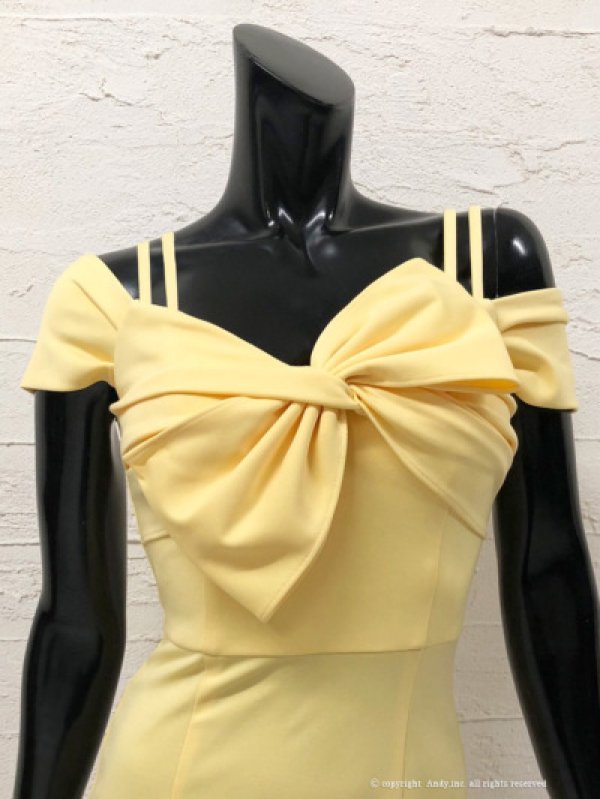 画像5: 【Andy GLAMOROUS/アンディグラマラス】オフショル/ ワンカラー/ スリット/ リボン/ タイト/ ミニドレス/ キャバドレス[FB03]