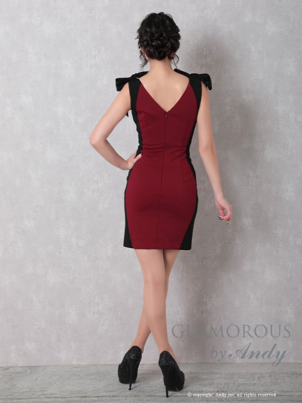 画像11: 【Andy GLAMOROUS/アンディグラマラス】バイカラー/ ワンカラー/ ノースリーブ/ リボンデザイン/ 切り替え/ タイト/ ミニドレス/ キャバドレス[OF05]