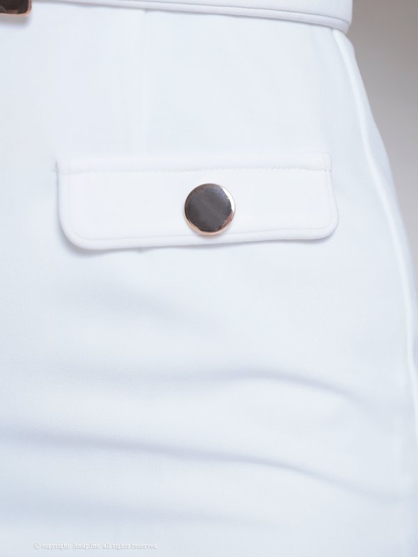 画像26: 【GLAMOROUS ANDY Fashion Press 13 COLLECTION 02】襟付き/ ハイネック/ シフォンスリーブ/ フロントジップ/ ワンカラー/ ベルトデザイン/ タイト/ ミニドレス/ キャバドレス[OF05]