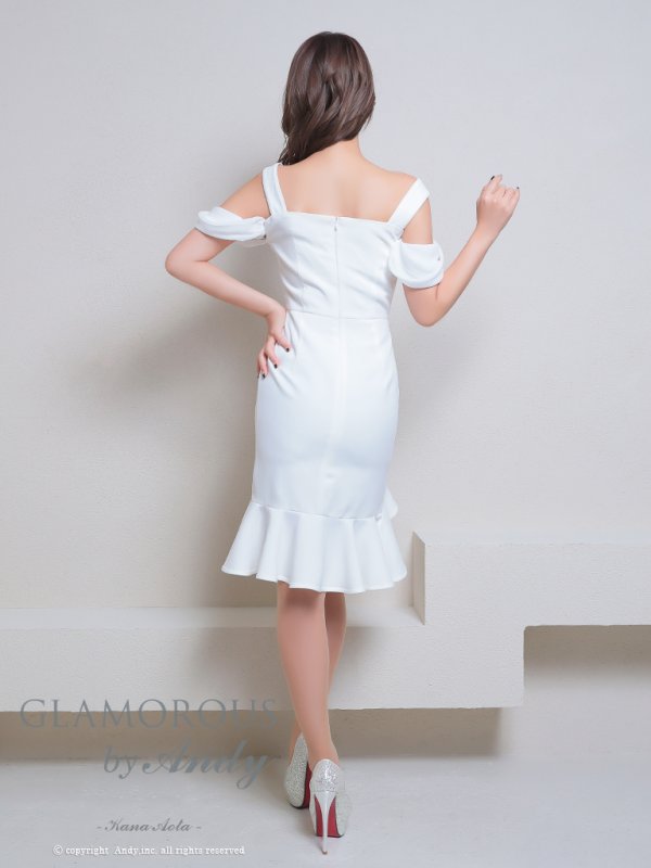 画像21: XSサイズあり【GLAMOROUS ANDY Fashion Press 13 COLLECTION 03】ワンカラー/ フロントジップ/ ボタン/ フリル/ テールカット/ タイト/ ミニドレス/ キャバドレス[OF05]