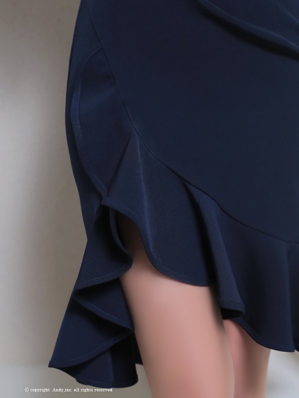 画像16: XSサイズあり【GLAMOROUS ANDY Fashion Press 13 COLLECTION 03】ワンカラー/ フロントジップ/ ボタン/ フリル/ テールカット/ タイト/ ミニドレス/ キャバドレス[OF05]