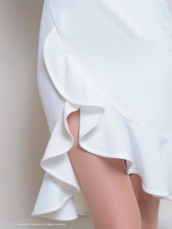 画像24: XSサイズあり【GLAMOROUS ANDY Fashion Press 13 COLLECTION 03】ワンカラー/ フロントジップ/ ボタン/ フリル/ テールカット/ タイト/ ミニドレス/ キャバドレス[OF05]