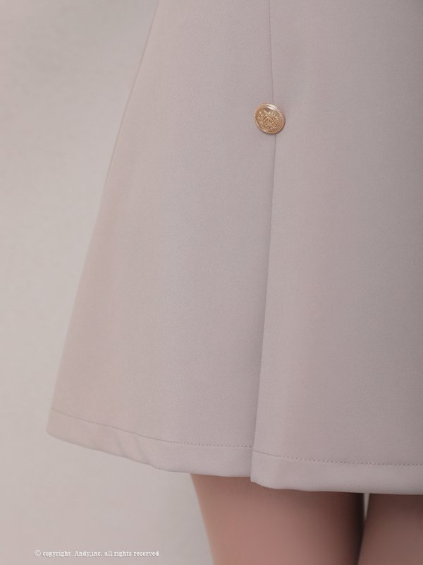 画像17: XSサイズあり【Andy GLAMOROUS/アンディグラマラス】バイカラー/ フロントジップ/ ボタンデザイン/ 袖あり/ 半袖/ プリーツ/ Aライン/ セットアップ/ ミニドレス/ キャバドレス[OF05]