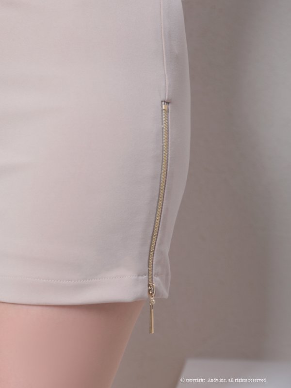 画像23: XSサイズあり【Andy GLAMOROUS/アンディグラマラス】フロントジップ/ セットアップ/ ボタン/ チェーン/ ノースリーブ/ タイト/ ミニドレス/ キャバドレス[OF05]