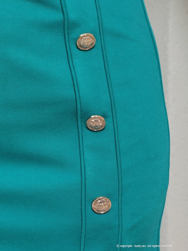 画像43: XSサイズあり【Andy GLAMOROUS/アンディグラマラス】ワンショルダー/ リボン/ チェーン/ オフショル/ ボタン/ カットアウト/ タイト/ ミニドレス/ キャバドレス[OF05]