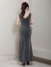 画像7: 【Andy GLAMOROUS/アンディグラマラス】ラメニット/ シアー/ 編み上げ/ スリット/ タイト/ ロングドレス/ キャバドレス long[OF05]