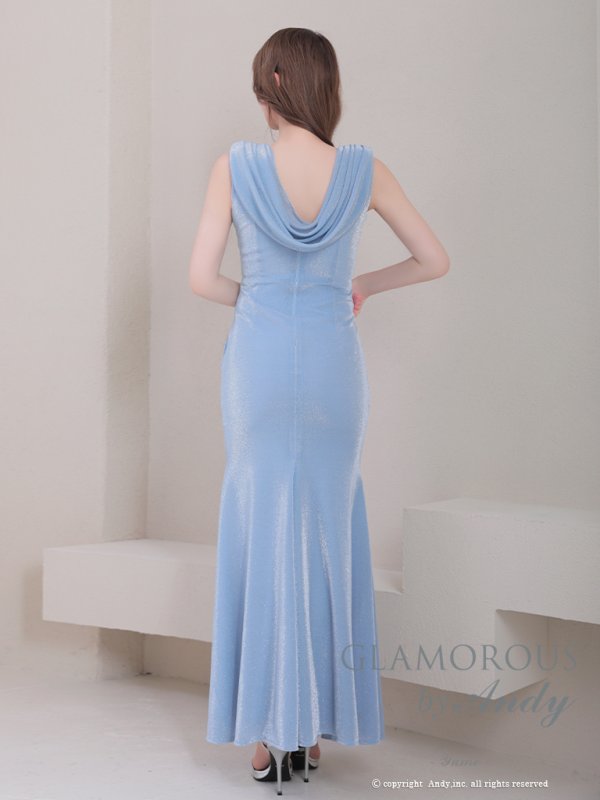 画像23: 【Andy GLAMOROUS/アンディグラマラス】ラメ/ ドレープ/ ウエストタック/ シアー/ スリット/ タイト/ ロングドレス/ キャバドレス long[OF05]