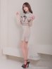 ベージュxブラック モデル：ゆめ　身長：160cm　着用サイズ：Sサイズ