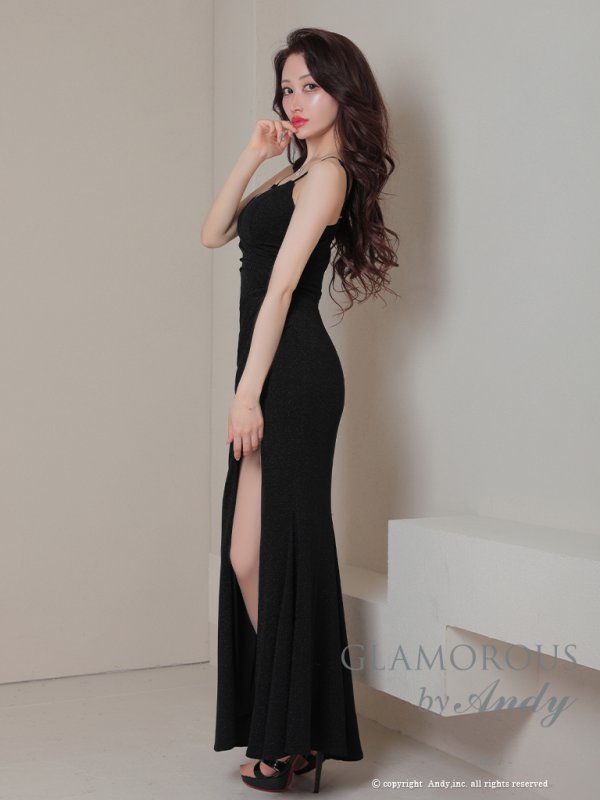 画像11: 【Andy GLAMOROUS/アンディグラマラス】マーメイド/ ワンカラー/ ラメ/ キャミソール/ ストレッチ/ タック/ ロングドレス/ キャバドレス long[OF05]