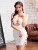 画像14: XSサイズあり【Andy GLAMOROUS/アンディグラマラス】2way/ ドレープホルターネック/ ベア/ バックル/ ストレッチ/ タイト/ ミニドレス/ キャバドレス[OF05]