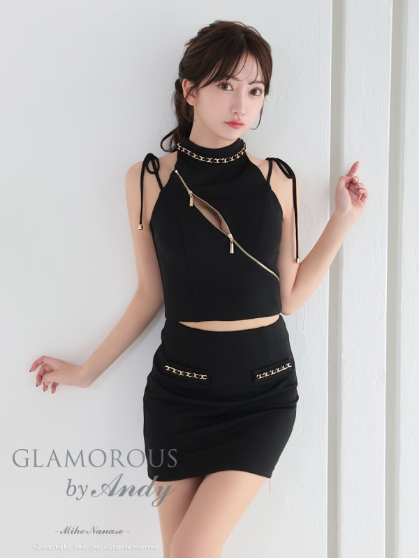 ブラック モデル：七瀬みほ　身長：162cm　着用サイズ：Sサイズ