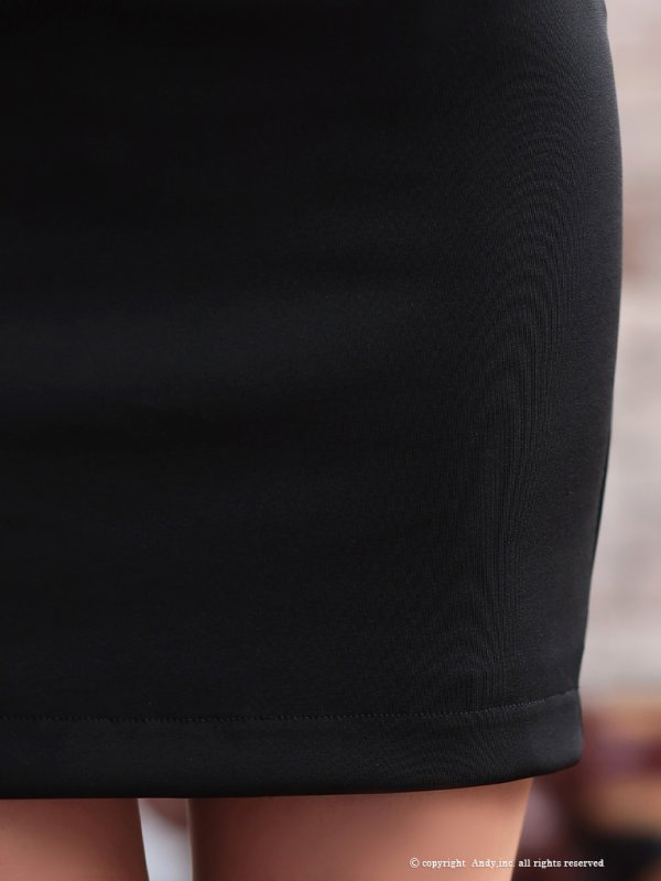 画像9: XSサイズあり【Andy GLAMOROUS/アンディグラマラス】フロントジッパー/ インナーレイヤード風デザイン/ ノースリーブ/ ストレッチ/ タイト/ セットアップ/ ミニドレス/ キャバドレス[OF05]