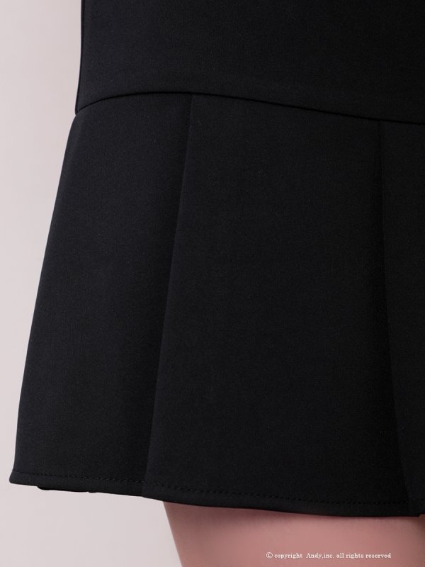 画像8: XSサイズあり【Andy GLAMOROUS/アンディグラマラス】フロントジッパー/ リボン/ ノースリーブ/ ストレッチ/ プリーツ/ セットアップ/ ミニドレス/ キャバドレス[OF05]