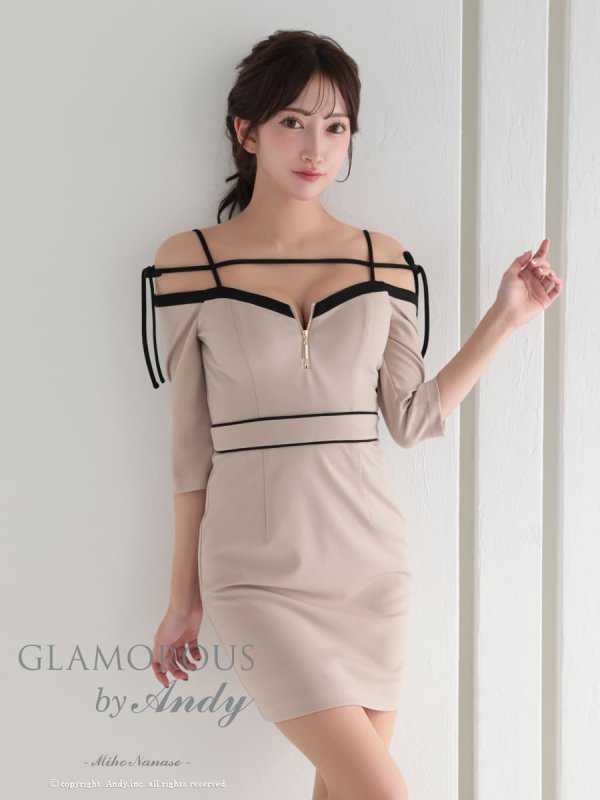 ベージュ　モデル：七瀬みほ　身長：162cm　着用サイズ：Sサイズ
