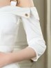 ホワイト　モデル：椿そら　身長：160cm　着用サイズ：Sサイズ着用