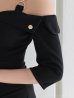 ブラック　モデル：七瀬みほ　身長：162cm　着用サイズ：Sサイズ