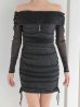 ブラック  モデル：七瀬みほ　身長：162cm　着用サイズ：Sサイズ