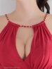 レッド モデル：七瀬みほ　身長：162cm　着用サイズ：Sサイズ