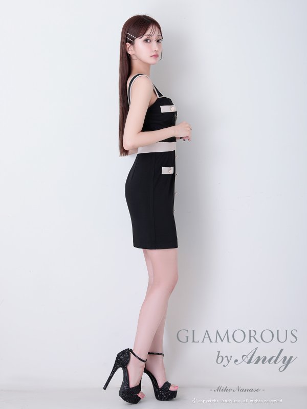 ブラックxベージュ モデル:七瀬みほ 身長:162cm 着用サイズ:Sサイズ