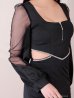 ブラック モデル：七瀬みほ　身長：162cm　着用サイズ：Sサイズ