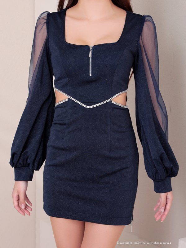 ネイビー モデル：七瀬みほ　身長：162cm　着用サイズ：Sサイズ