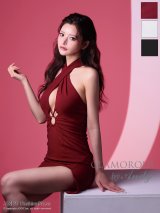 XSサイズあり【Andy GLAMOROUS/アンディグラマラス】ホルターネック/ リボン/ バストカットアウト/ スリット/ タイト/ ミニドレス/ キャバドレス[OF05]