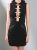 画像12: XSサイズあり【Andy GLAMOROUS/アンディグラマラス】ハイネック/ カットアウト/ チェーン/ ボタン/ ノースリーブ/ シンプル/ タイト/ ミニドレス/ キャバドレス[OF05] (12)